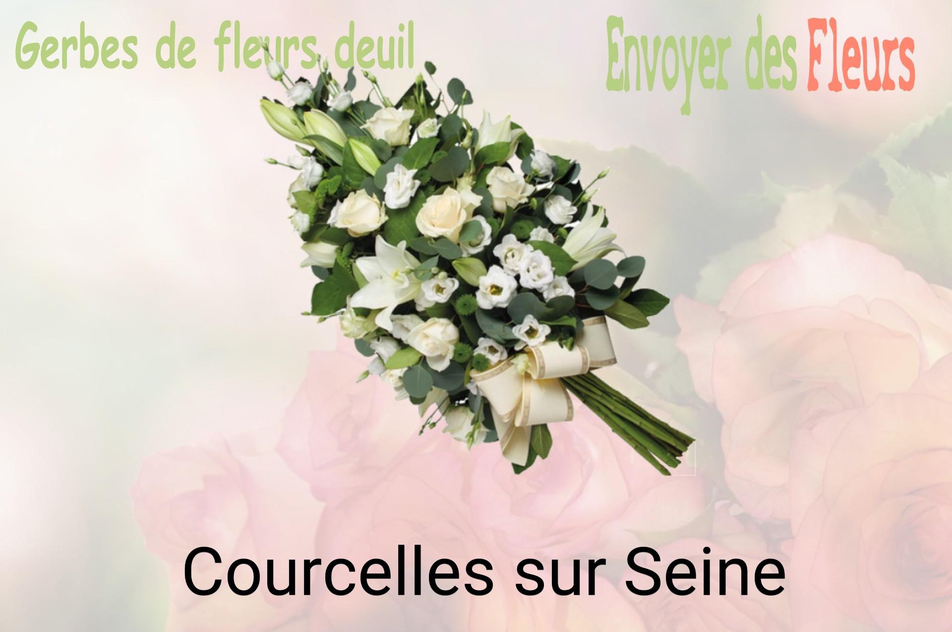 Gerbe de fleurs de deuil livrée à Courcelles-sur-Seine